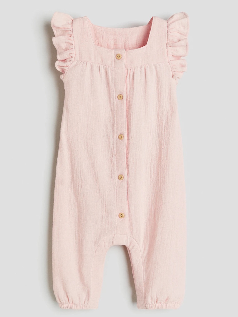 H&M Light Pink Baby Romper with Ruffle Straps 18mo